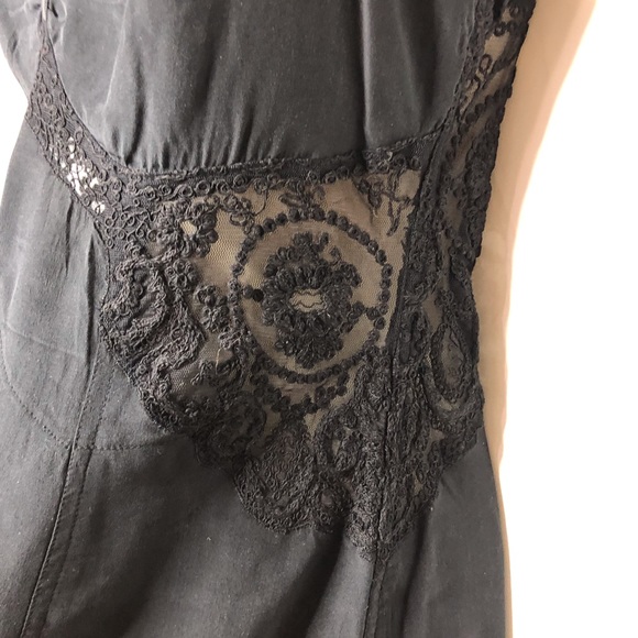 Jill Stuart Collection Black Silk Mini Dress 4 A3 - Picture 4 of 8